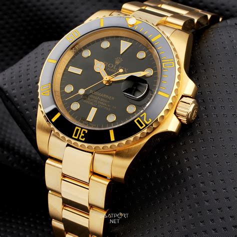 rolex submariner gold black used|authentic rolex gold submariner watch.